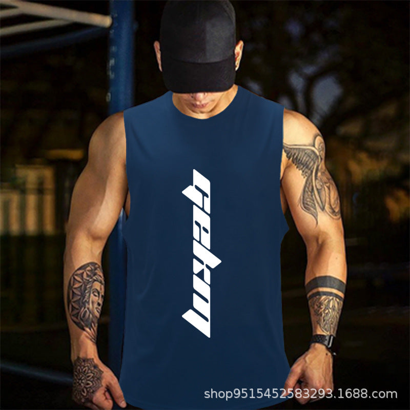 Running training waistcoat loose sports T-shirt quick-drying top Colouronova