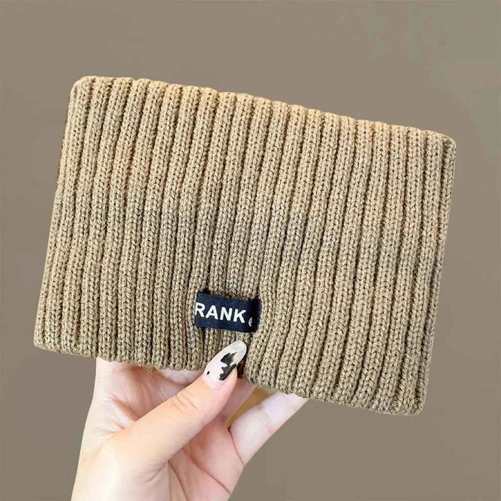 Autumn and Winter Knitted Headband Female Letter Wide Edge Wool Hat Headband Ponytail Hair Headdress Sports Headband