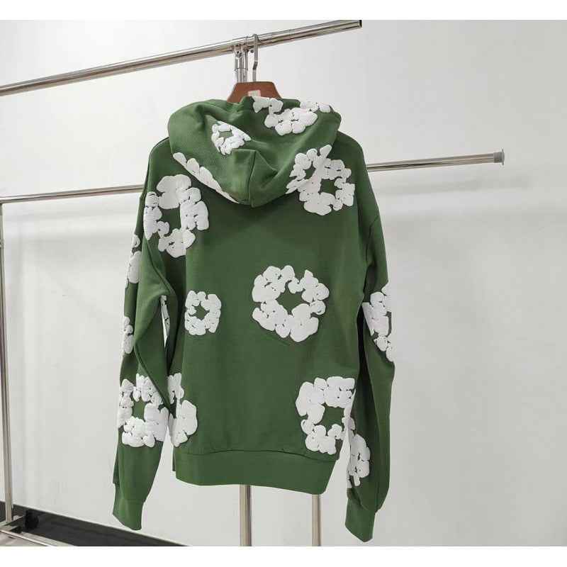 Heavyweight Fleece-Lined Hooded Sweatshirt with Unique Print