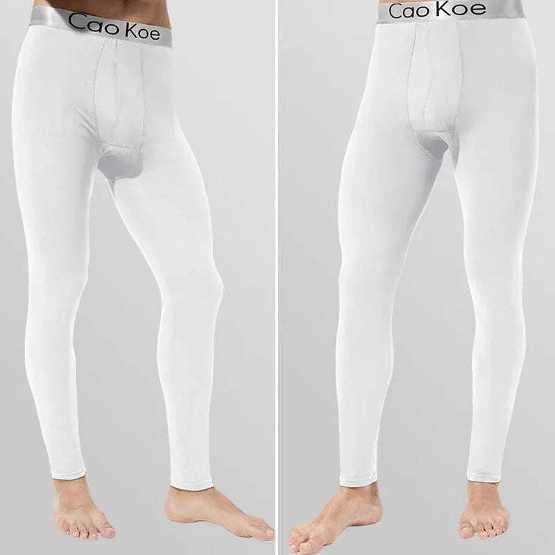 Men Long Johns Thermal Skin-Friendly Underwear Winter Warm Long Pants Male Soft Elastic Leggings Comfortable Tights - Colouronova