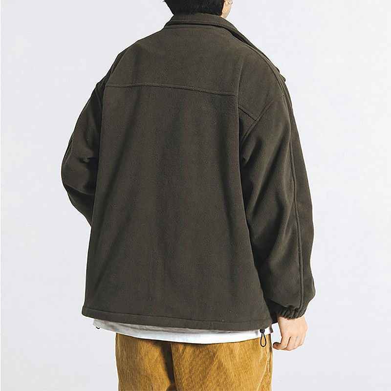 Men's Fleece Stand Collar Casual Jacket