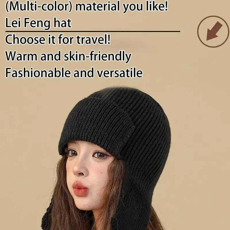 Winter Hat And Gloves Set For Women Elastic Women Knit Hats Women Winter Gloves Knit Beanie Hats Trendy Winter Knit Hats