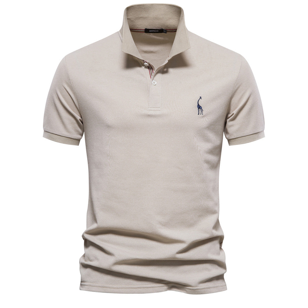 Men's Cotton Embroidered Polo Shirt Colouronova