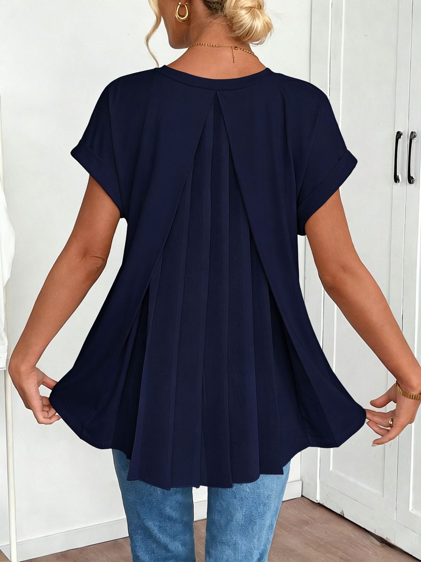 Women's V-Neck Knitted Top Colouronova