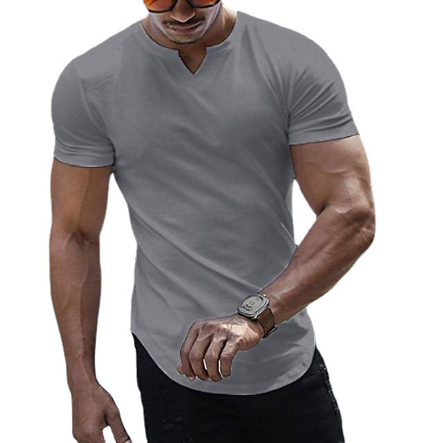 V-neck Men's Casual T-shirt Colouronova