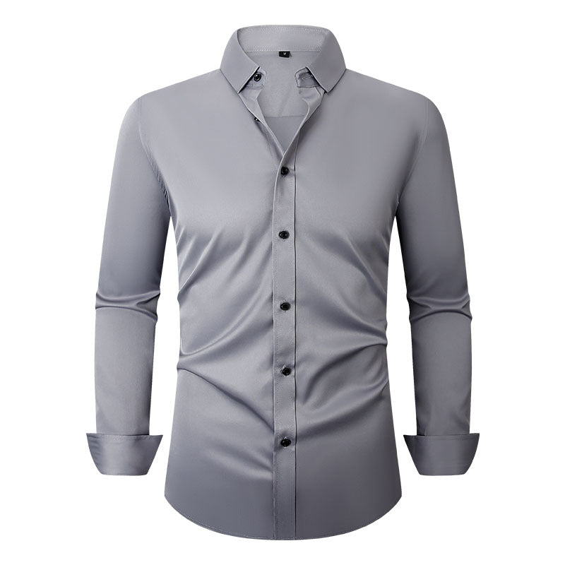 Men's Long Sleeve Business Shirt Four-Way Stretch Colouronova