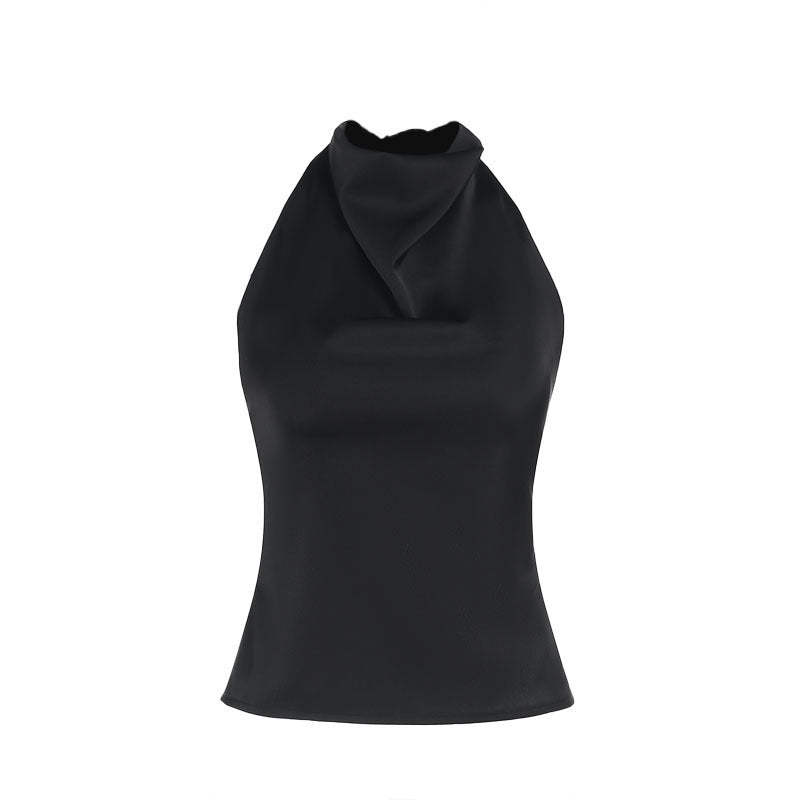 Satin Backless Women Top Colouronova