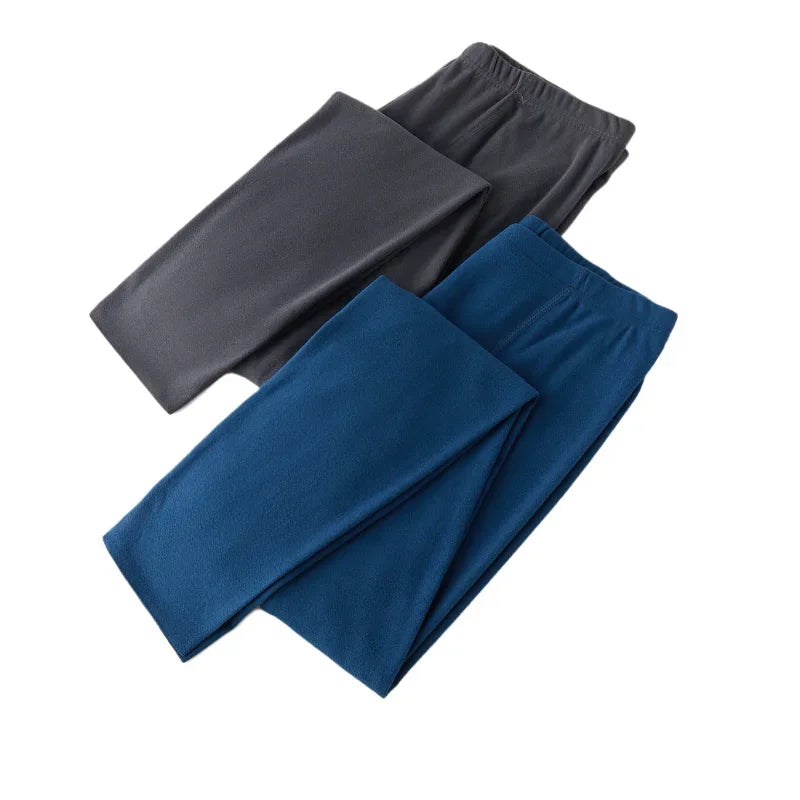 Mens Long Johns Pants Velvet Thickened Quick Warm Bottoms Thermal Underwear Loose Autumn And Winter U Convex Pouch Leggings - Colouronova