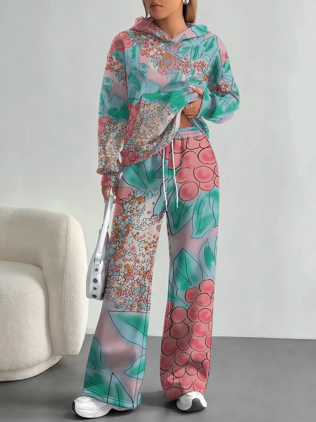 Retro ethnic style foreign trade 2025 floral pattern new hot style autumn and winter new fashion casual European and American - Colouronova