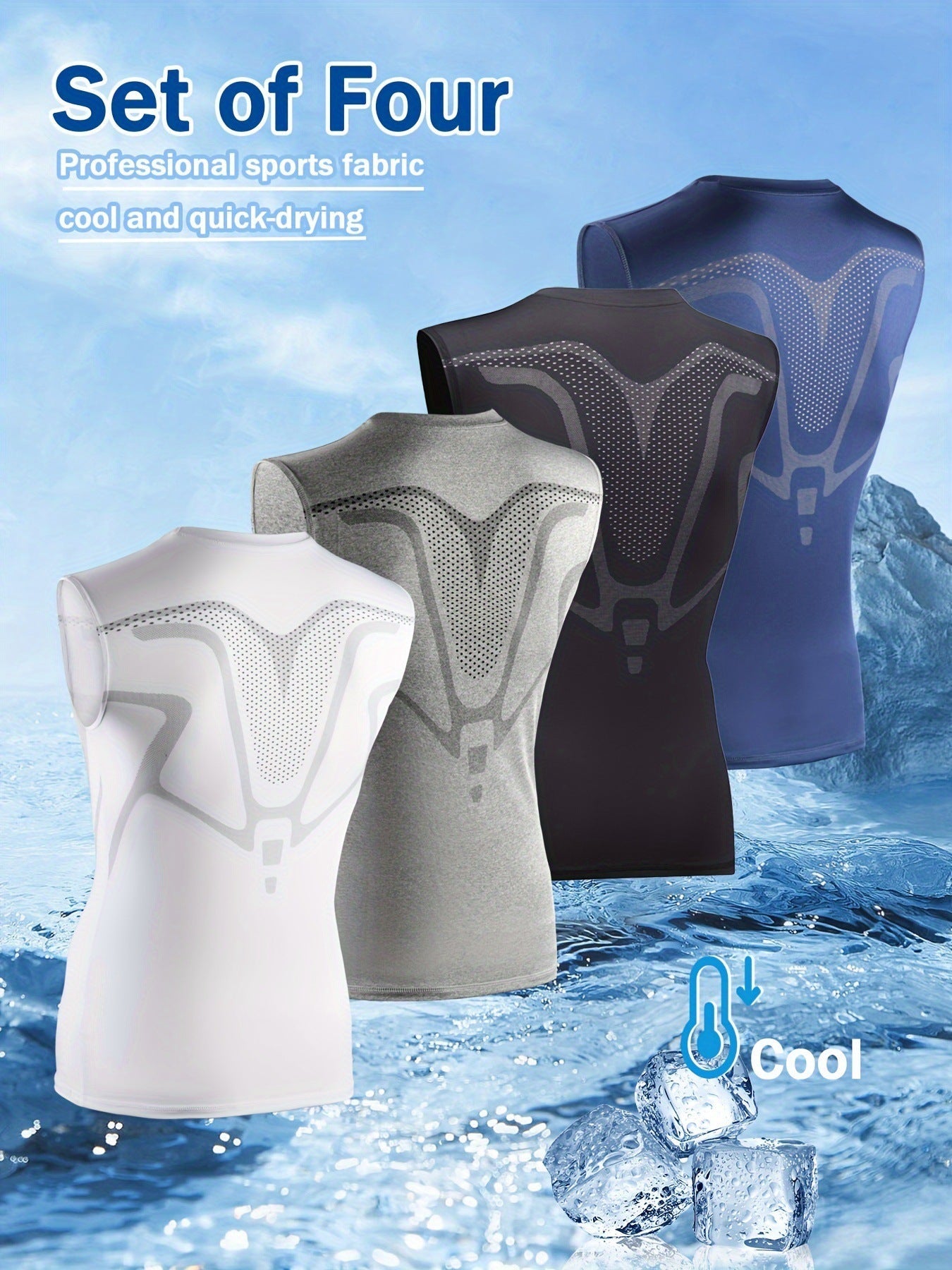 Mens Breathable Sleeveless Sport Vest Colouronova