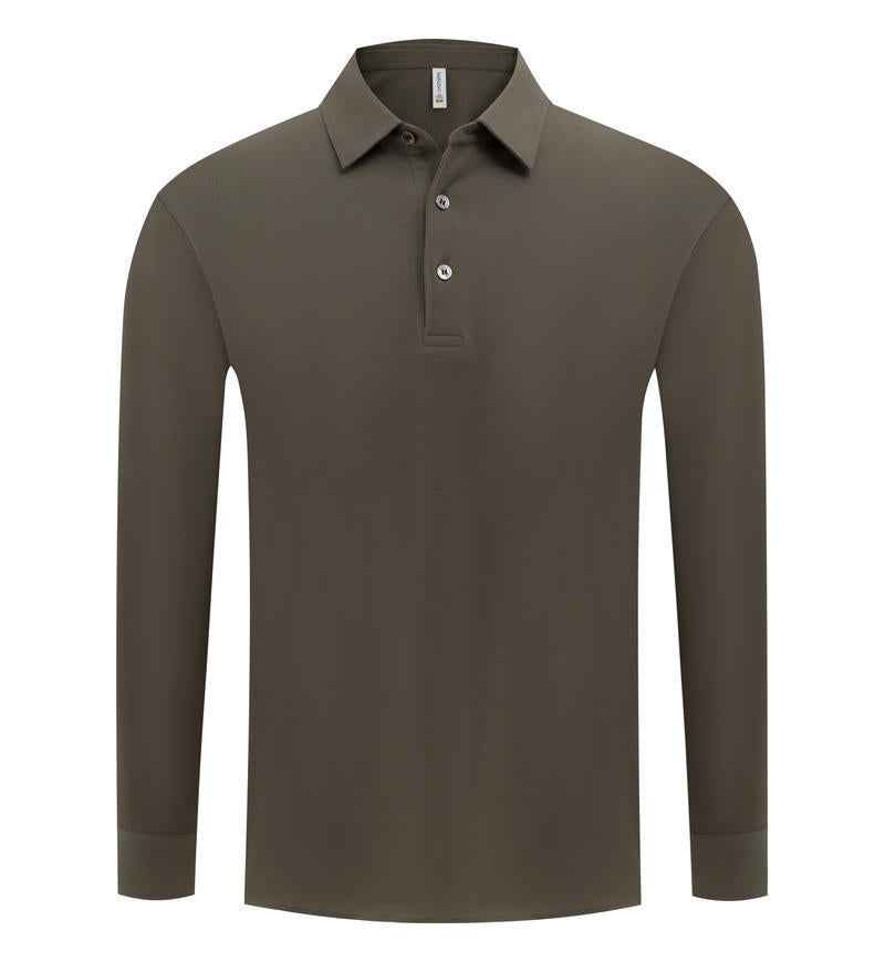 Customizable Long Sleeve Polo Shirt for Men