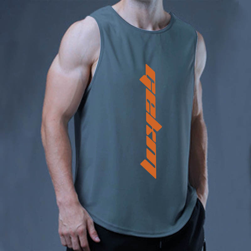 Running training waistcoat loose sports T-shirt quick-drying top Colouronova
