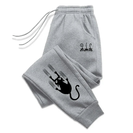 Trousers Versatile Mens Sweatpants Cute Cat Print Pants Gym Sports Casual Tracksuit Trousers Seaside Jogging Man Pants Hot Sales - Colouronova