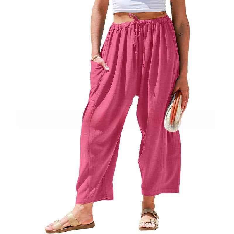 Linen Wide-Leg Pants