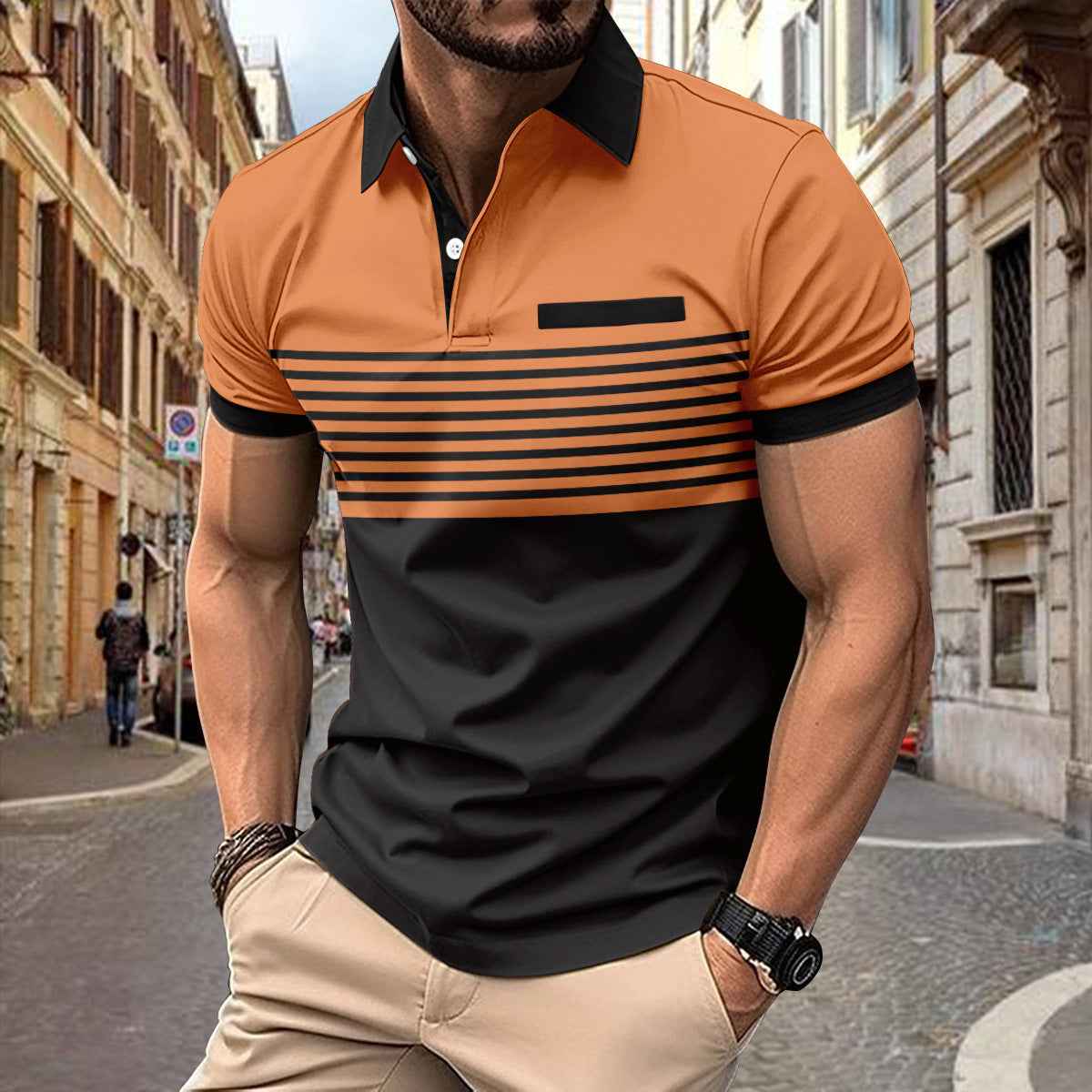 Men's Slim Fit Short Sleeve Polo Shirt
