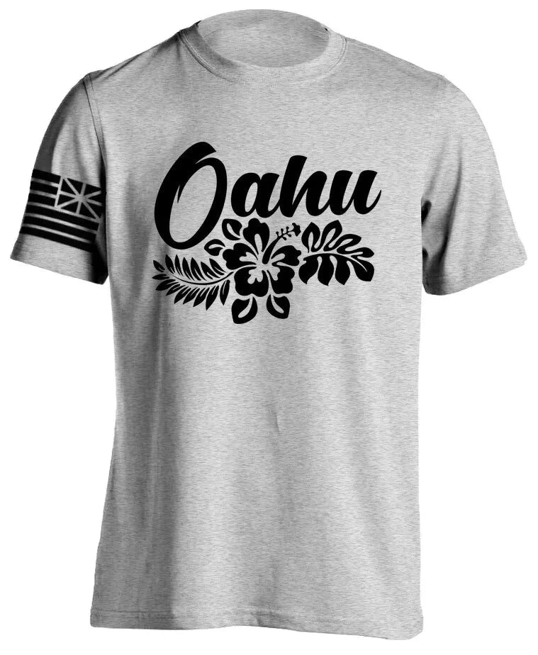 Men's Cotton Shirt OAHU HAWAII SURFING Distressed TShirt Unisex Surf Board Beach Tee Tops Summer Fashion Casual Short Sleeves Colouronova