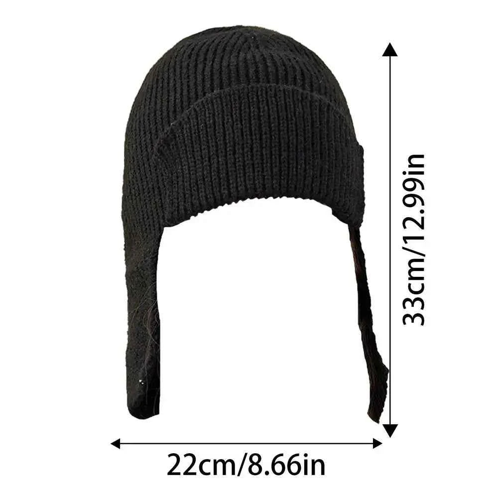 Winter Hat And Gloves Set For Women Elastic Women Knit Hats Women Winter Gloves Knit Beanie Hats Trendy Winter Knit Hats