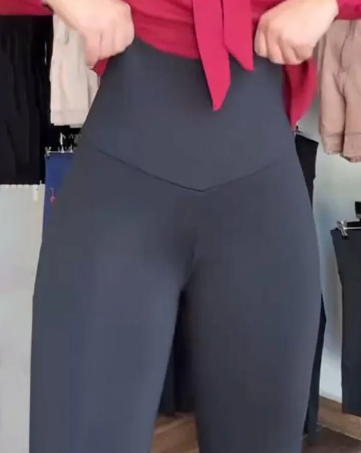 Sport Leggings Woman 2025 Hign Waist Sports Pants Tummy Control Tight Elastic High Waisted Hip Lifting Pants Yoga Jogging Pants - Colouronova