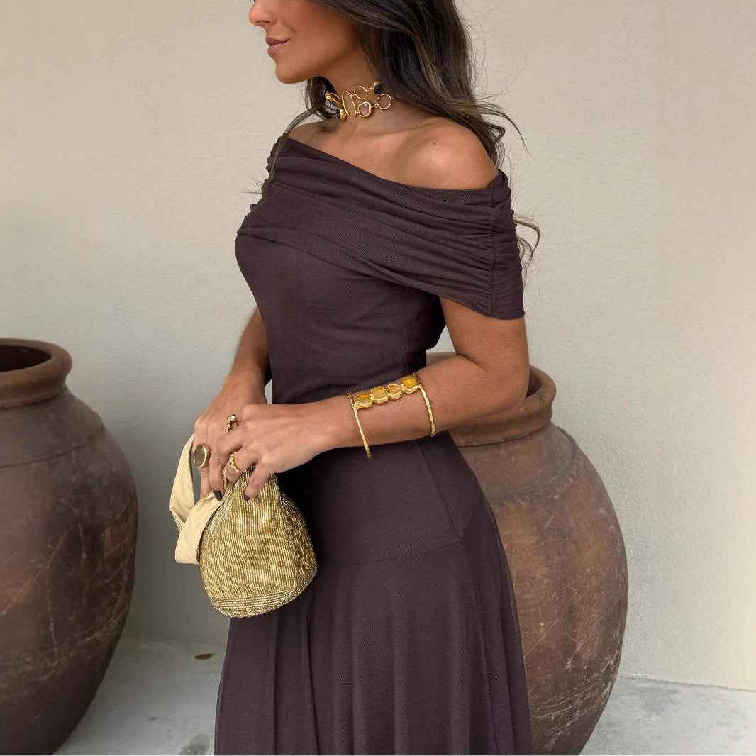 Elegant Mesh Patchwork Slim-Fit Dress