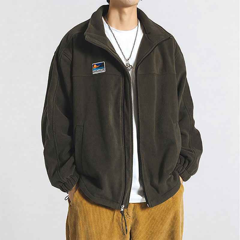 Men's Fleece Stand Collar Casual Jacket