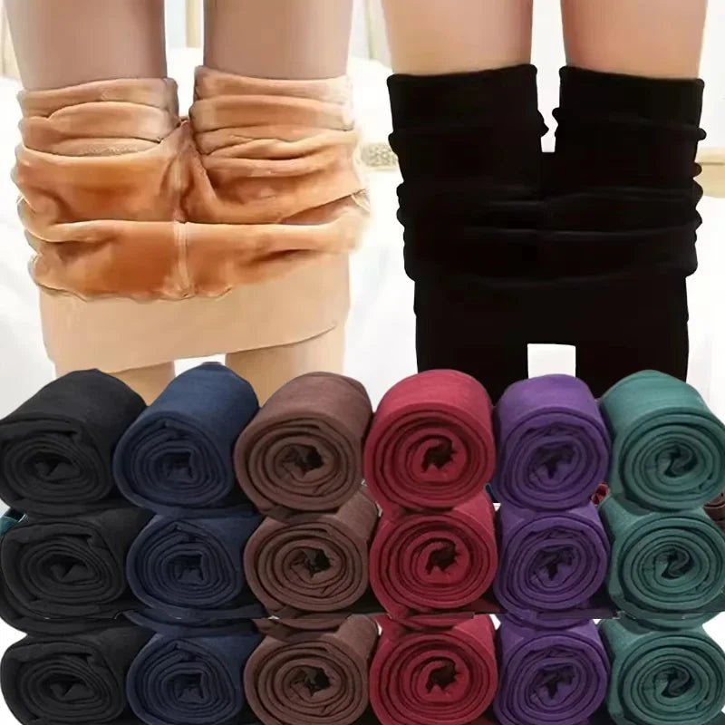 2025 Fleece Lined Tights Women Thermal Pantyhose for Women Winter Panty Polar Skin Black Effect Stockings Women's Thermal Sock - Colouronova