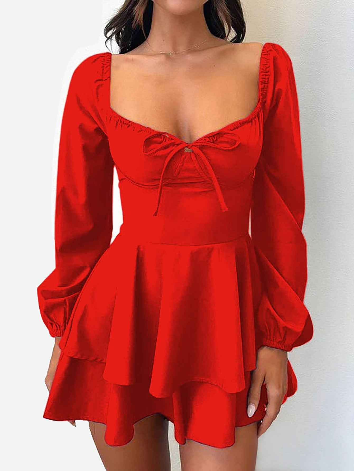 Elegant Backless Drawstring Long Sleeve Jumpsuit