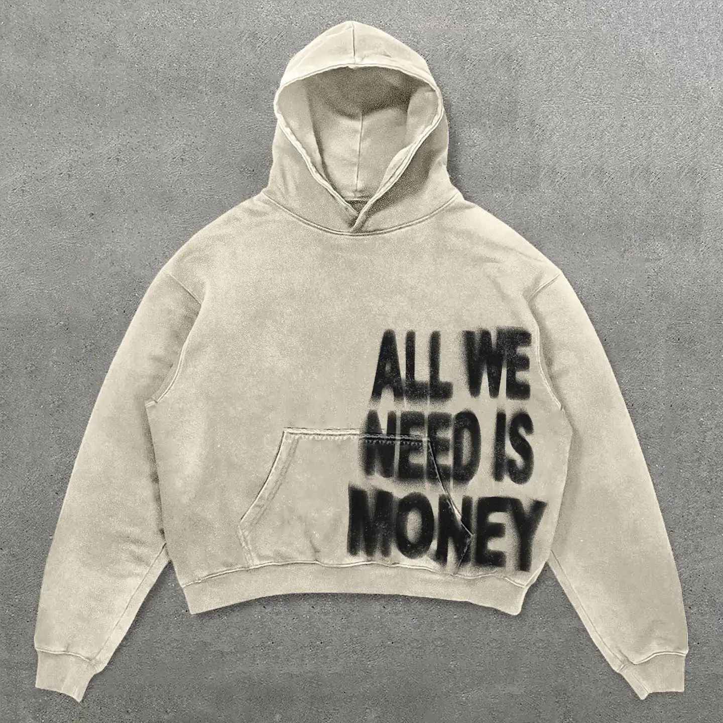 Anime Print Hooded Sweatshirt