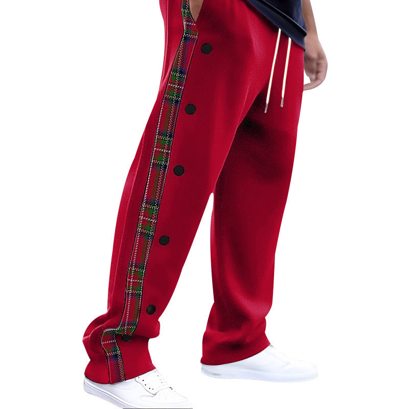 Pants with contrasting color patchwork patterns Colouronova