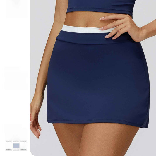 High Waist Two-Layer Sports Skirt