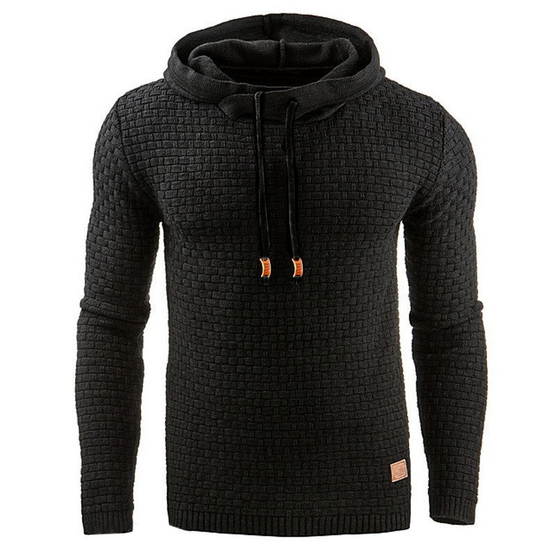 Men's jacquard long-sleeved hooded shirt Colouronova