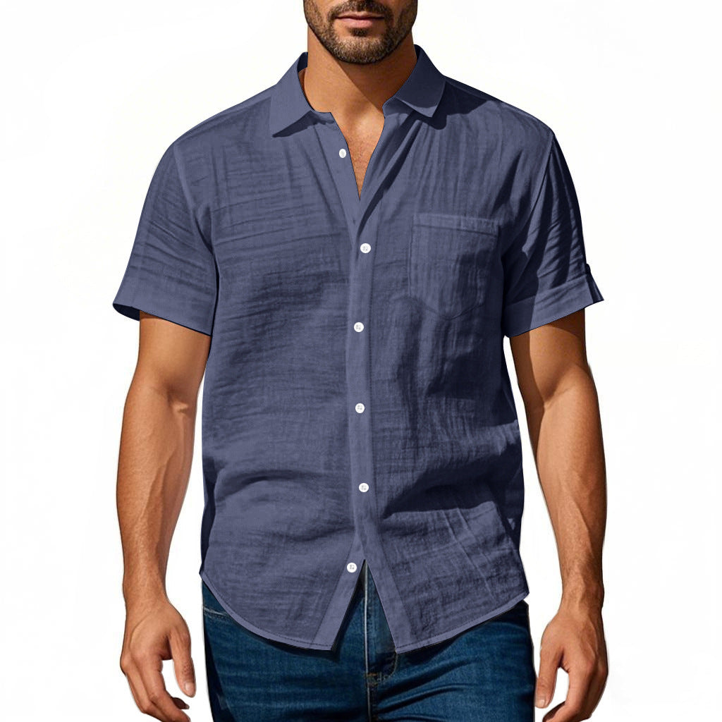Linen short-sleeve shirt Colouronova