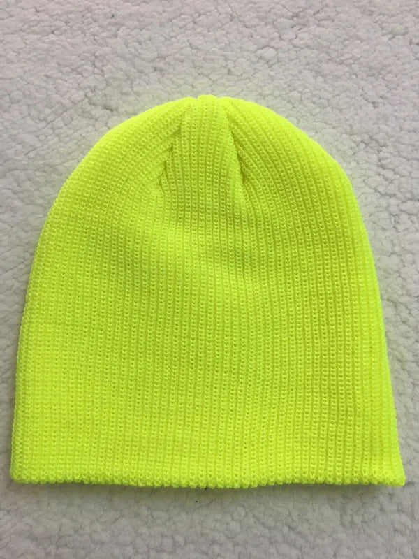Fashion Solid Color Knitted Beanies Hat Winter Warm Ski Hats Men Women Multicolor Skullies Caps Soft Elastic Cap Sport Bonnet - Colouronova
