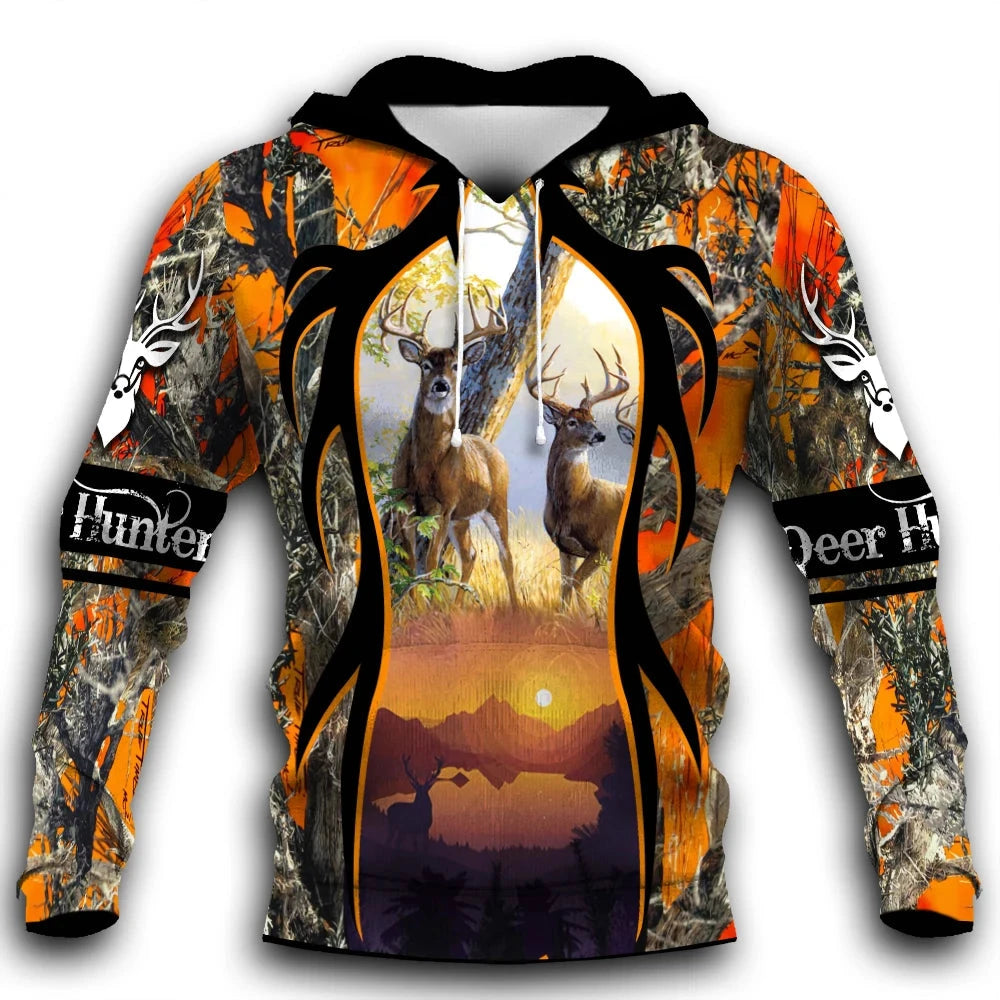 Beautiful Duck Hunting 3D All Over Printed Unisex Deluxe Hoodie Sweatshirt Zip Pullover Casual Tracksuit sudadera hombreYK13 Colouronova