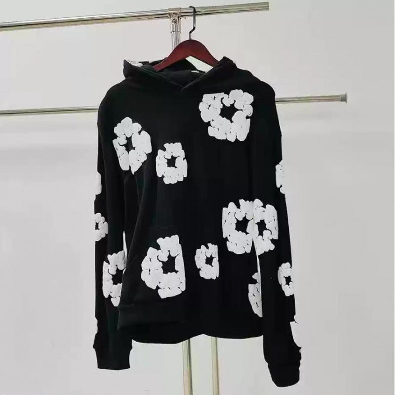 Heavyweight Fleece-Lined Hooded Sweatshirt with Unique Print Colouronova