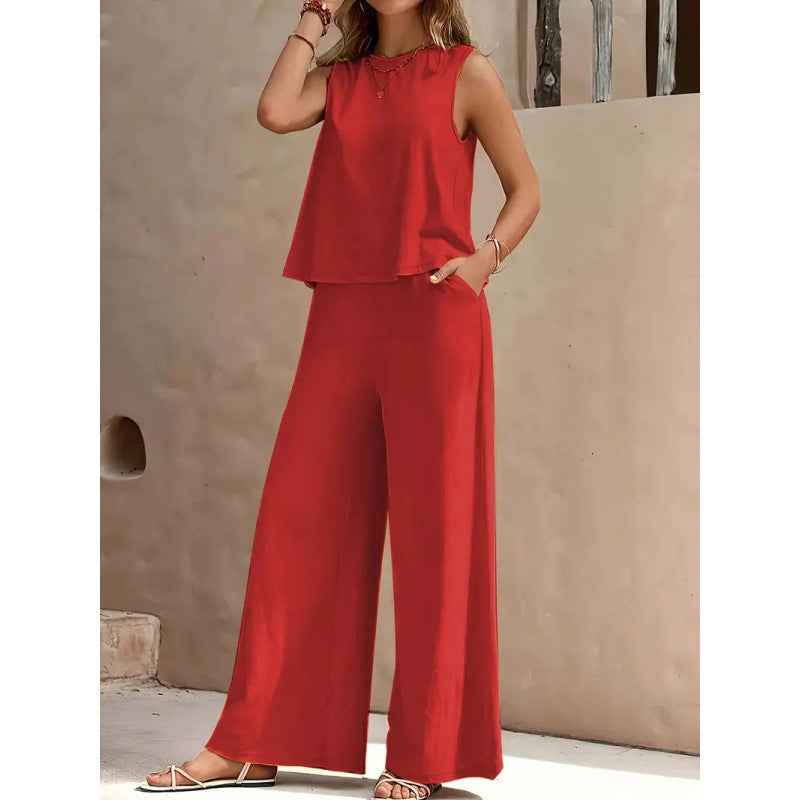 Womens Two Piece Vest and Pants Set