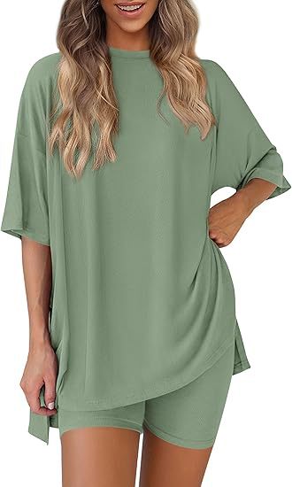 Women's Casual Short Sleeve Shorts Set Colouronova