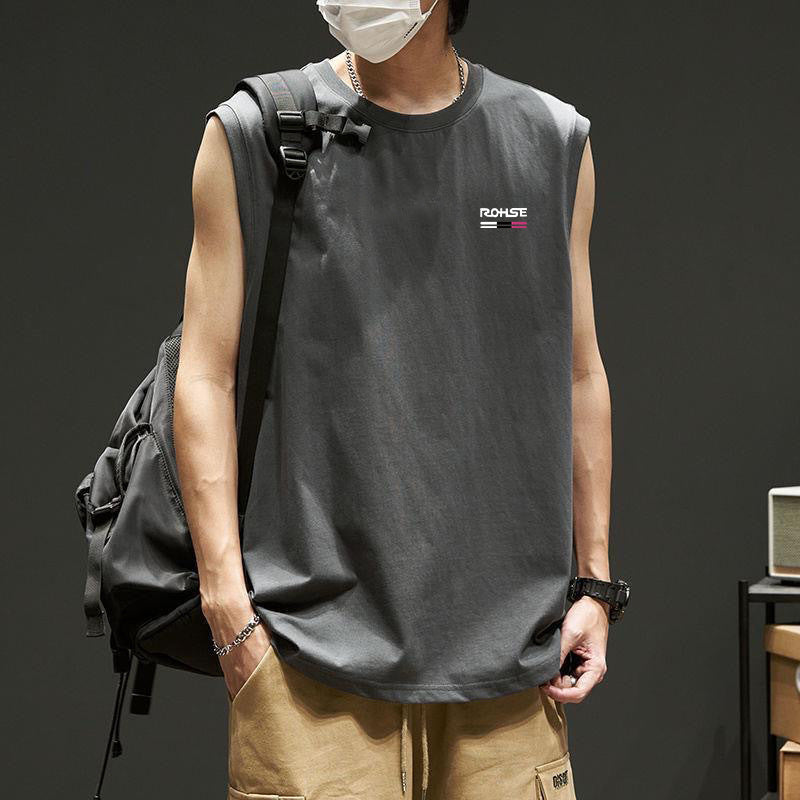Men's Quick-Dry Sleeveless T-Shirt Loose Fit Workout Top Colouronova