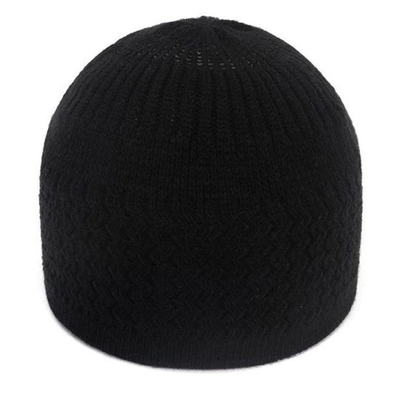 Casual Knitted Muslim Men Prayer Hats Winter Warm Beanies Cap Islamic Ramadan - Colouronova