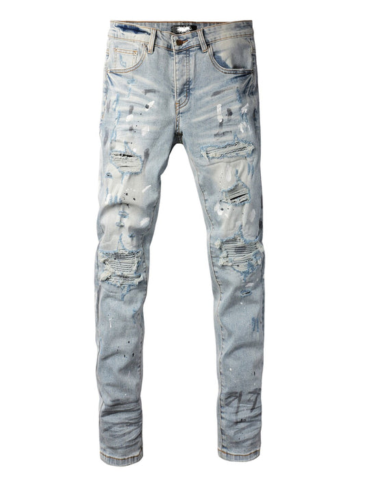 Mens Denim Trousers Colouronova