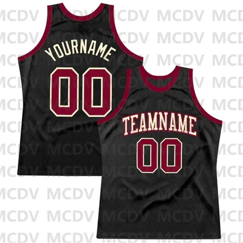 Custom Navy Maroon-Or Authentic Throwback Basketball Jersey Print Team Name Number Vest Game Practice Clothes Adult/Youth - Colouronova