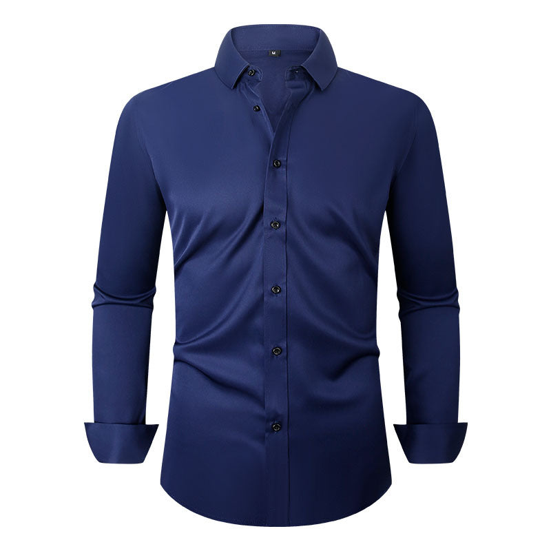 Men's Long Sleeve Business Shirt Four-Way Stretch Colouronova