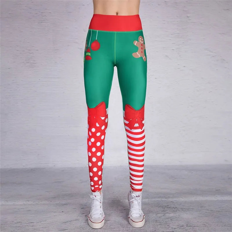 High Waist Fashion Leggings Women Fitness Running Yoga Leggings Christmas printed LeggingsPants  Gym Tight Leggings - Colouronova