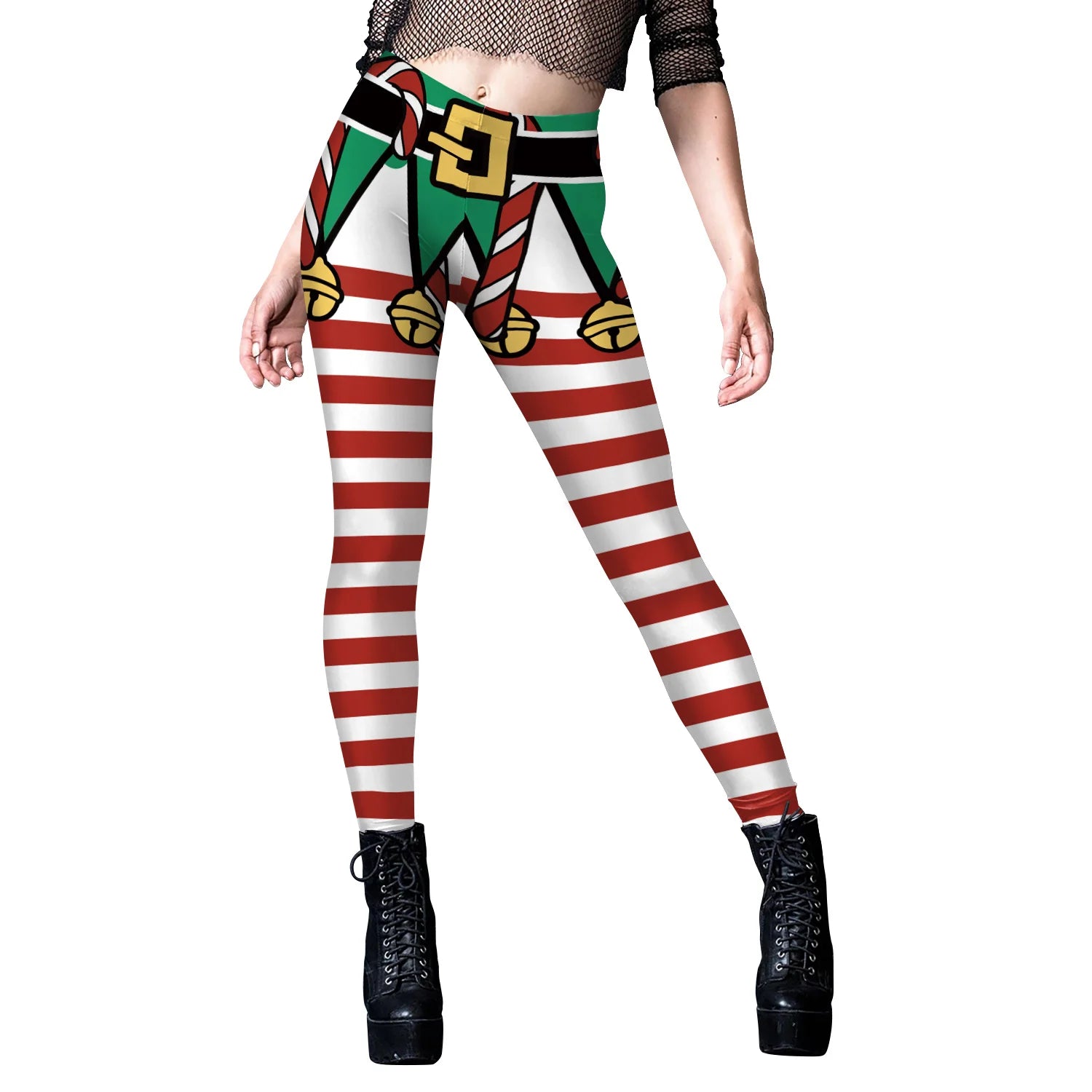 Phantasy Sexy Women Christmas Leggings Xmas Fake Shorts Stockings Pattern Leggings Yoga Trousers Festival Pants Autumn Winter - Colouronova