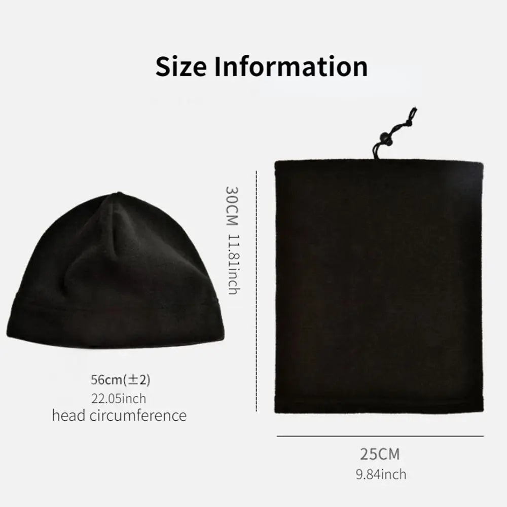 Balaclava Neck Warmer Fleece Ski Mask Bonnet Hat Ear Protection Beanies Hat Winter Face Mask Men Winter Cap Pullover Cap - Colouronova