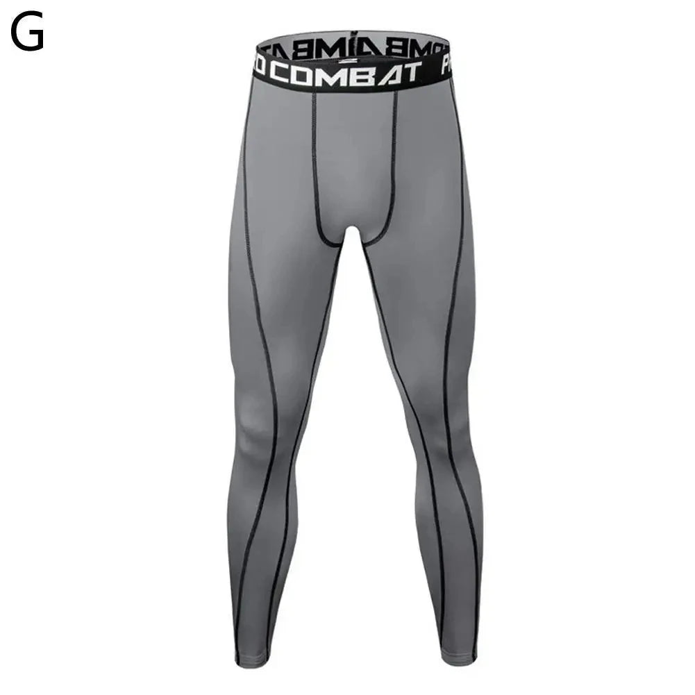 Men's Running Leggings Sportswear Quick Dry Gym Fitness Tights Workout Training Jogging Sports Trousers Compression Sport Pants - Colouronova