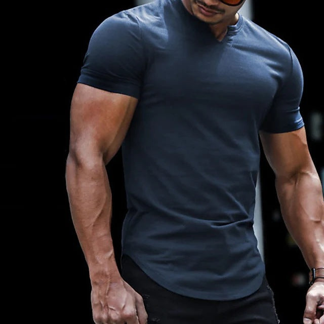 V-neck Men's Casual T-shirt Colouronova