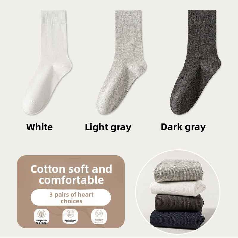 Socks - Men's Pure Color Mid-Calf