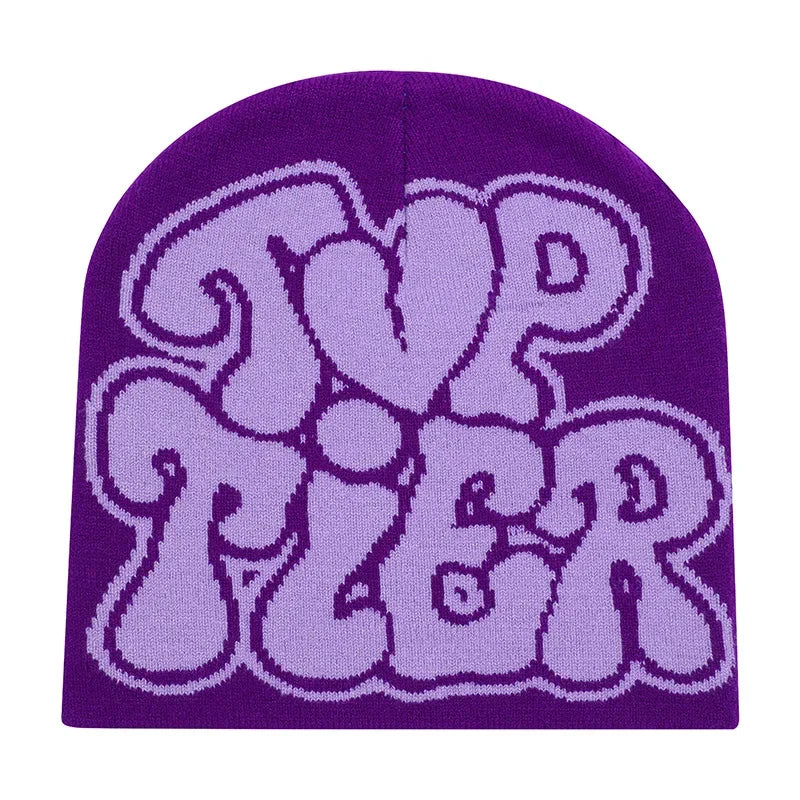 2025 Y2K Letter Knitted Winter Autumn Beanie Cap Men Women Kanye Beanies Gorras Hombre Top Keep Warm Hat Ear Hats Wool Hip Hop - Colouronova