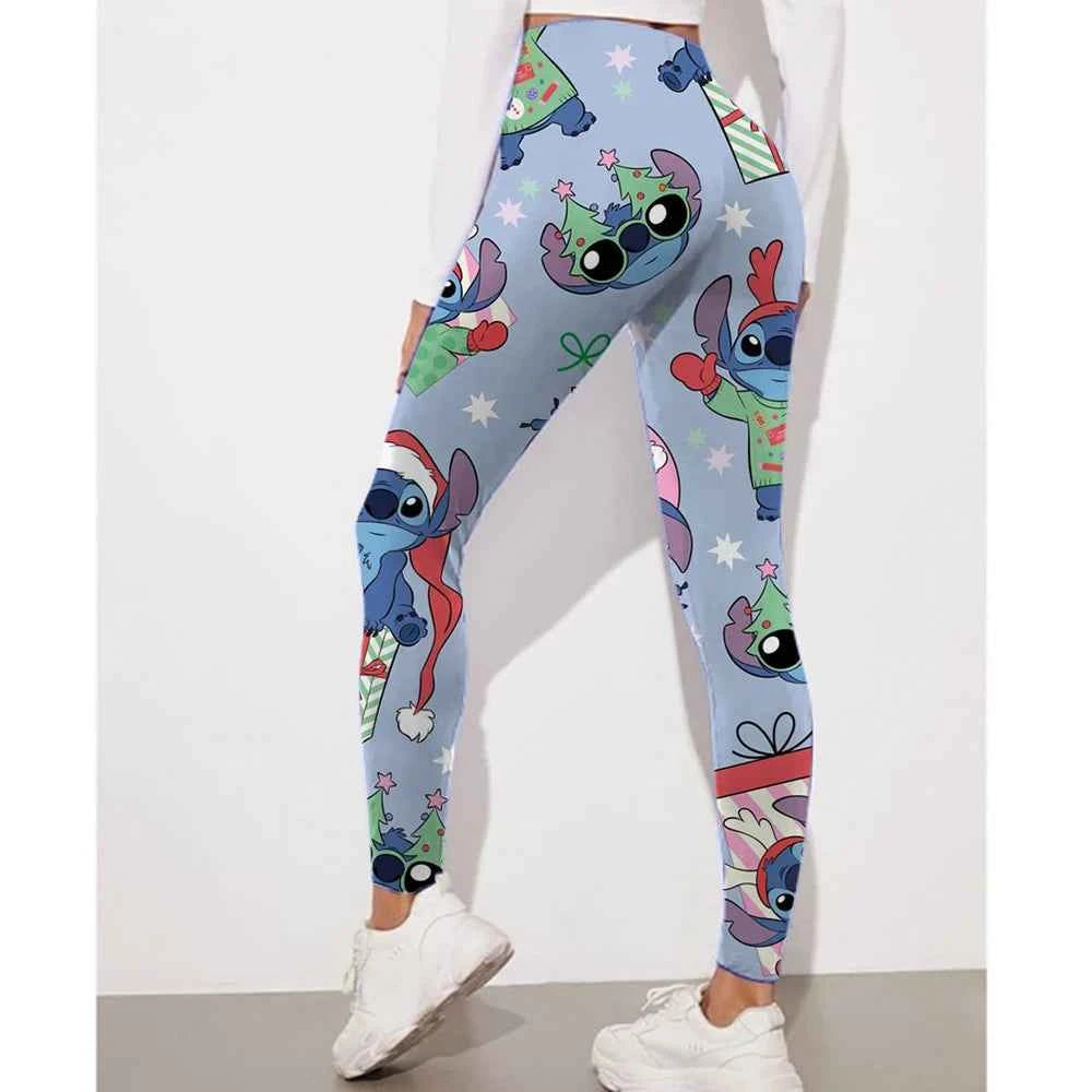 Christmas Stitch printed fitness leggings women's gym running yoga pants sportswear push ups jogging leggings