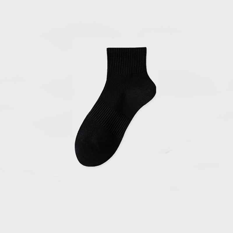Breathable solid-colored cotton stockings